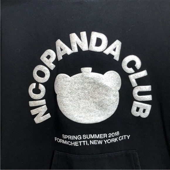 NICOPANDA Club Logo Graphic-Print Hoodie Pullover Sweater - Picture 3 of 6
